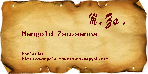 Mangold Zsuzsanna névjegykártya