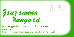 zsuzsanna mangold business card